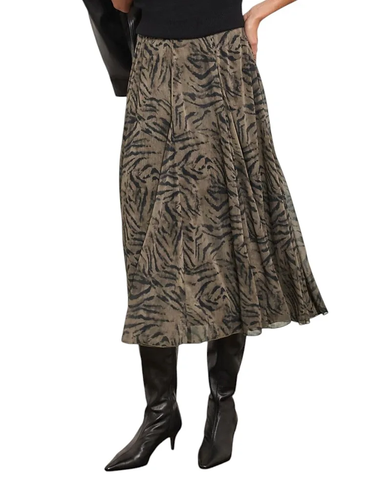 Flowy Printed Midi Skirt by Mint Velvet