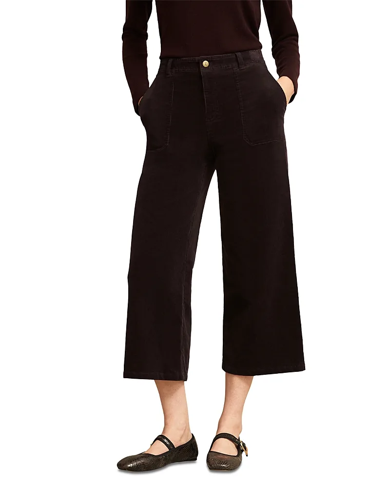 Kendall Cropped Corduroy Trousers by Hobbs London