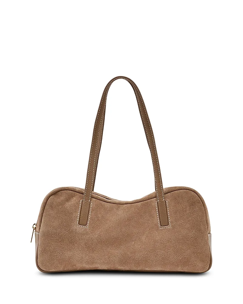 Alma Suede & Leather Shoulder Bag by Reiss