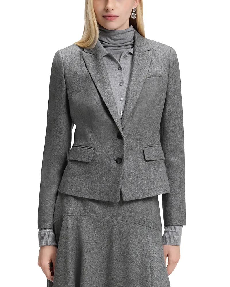 Jia Two Button Flannel Blazer by Hugo Boss