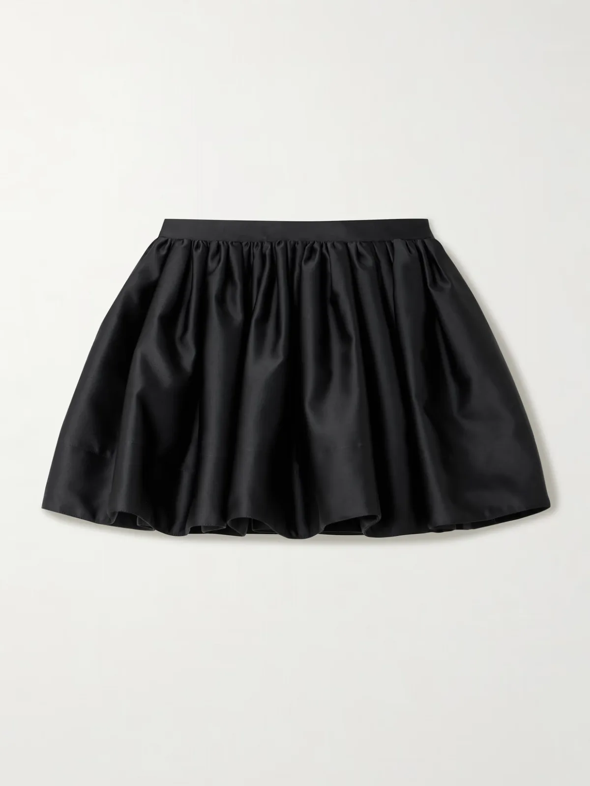 - Gathered Mikado Mini Skirt -