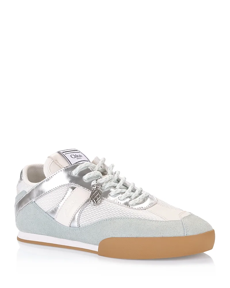 Kick Leather & Mesh Low Top Sneakers by Chloé