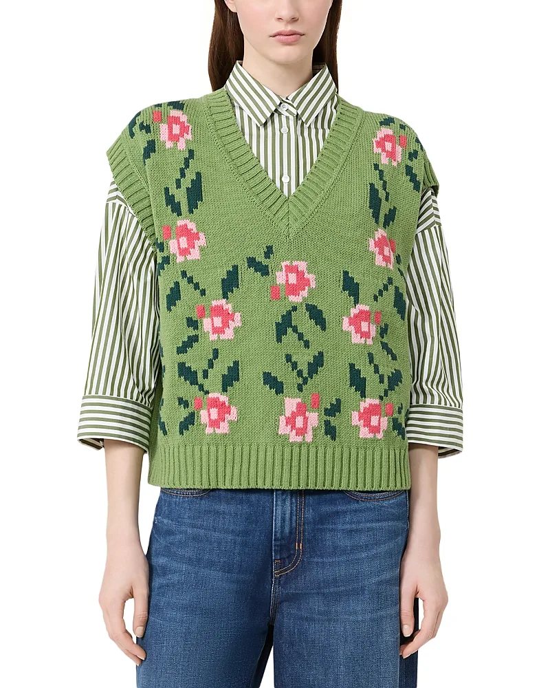 Weekend Max Mara Wkdalamaro Knit Waistcoat by Max Mara