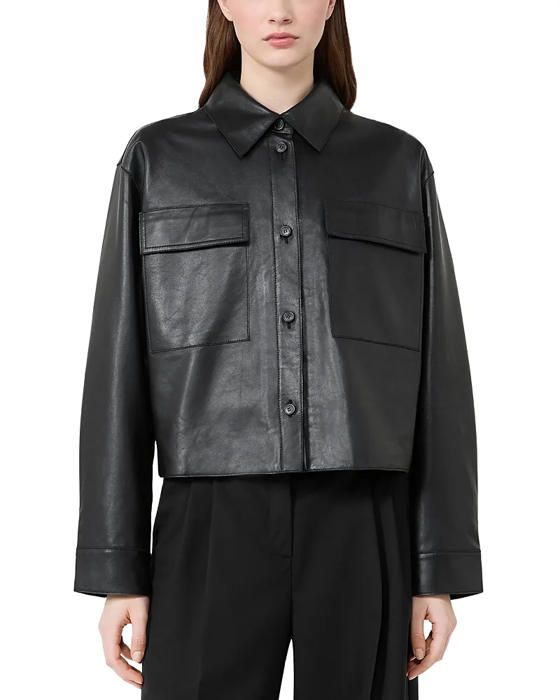 Weekend Max Mara Wkdpiovra Leather Jacket by Max Mara