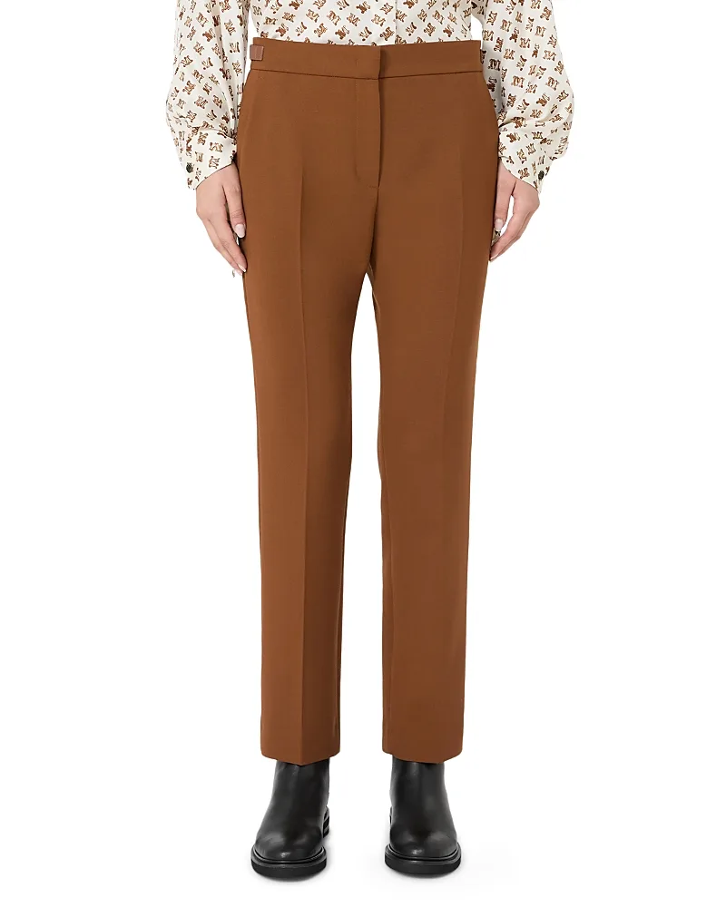Wool Blend Side Tab Pants by Max Mara