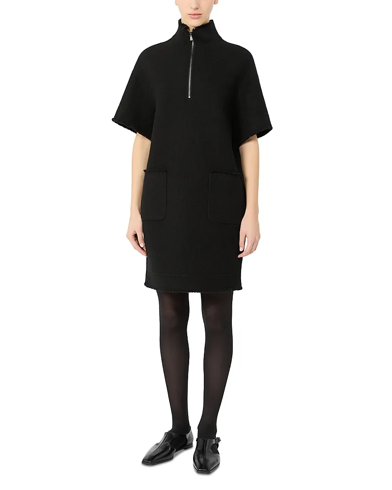 Mxmsavana Half Zip Wool Dress by Max Mara