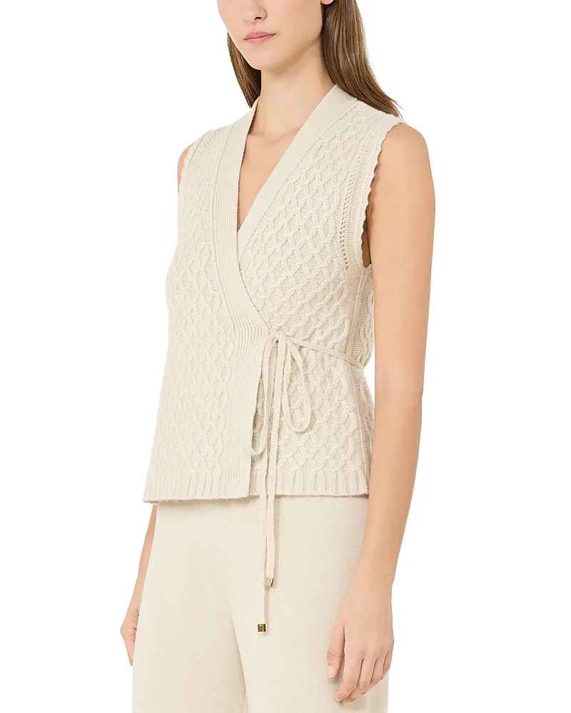 Mxmlembo Wool & Cashmere Sleeveless Wrap Top by Max Mara