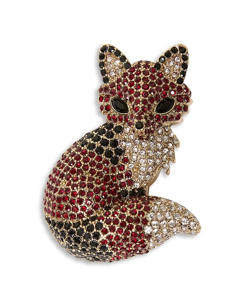 Weekend Max Mara Wkaperle Rhinestone Fox Brooch