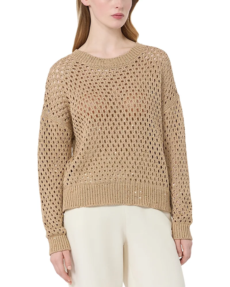 Mstgeyser Cotton Mesh Knit Sweater by Max Mara