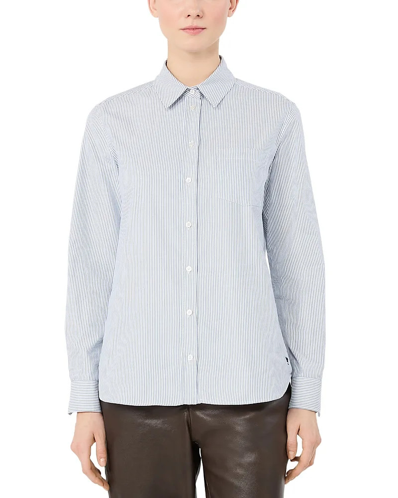 Weekend Max Mara Wkdcobalto Cotton Button Front Shirt