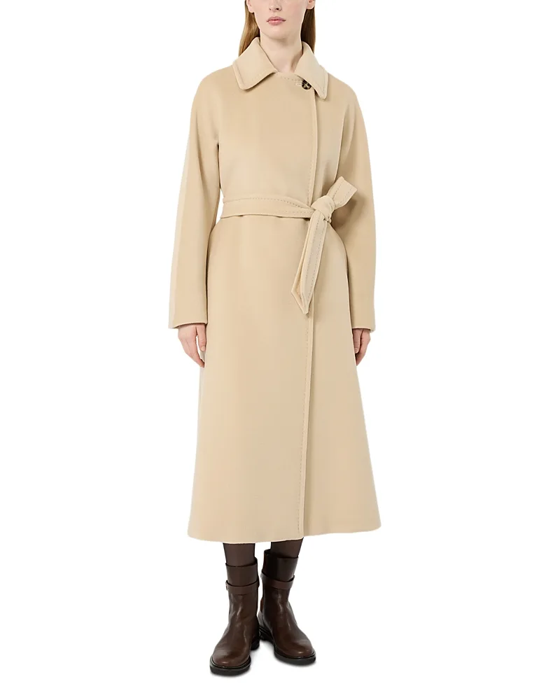 Max Mara Studio Mstapice Wool Belted Coat by Max Mara