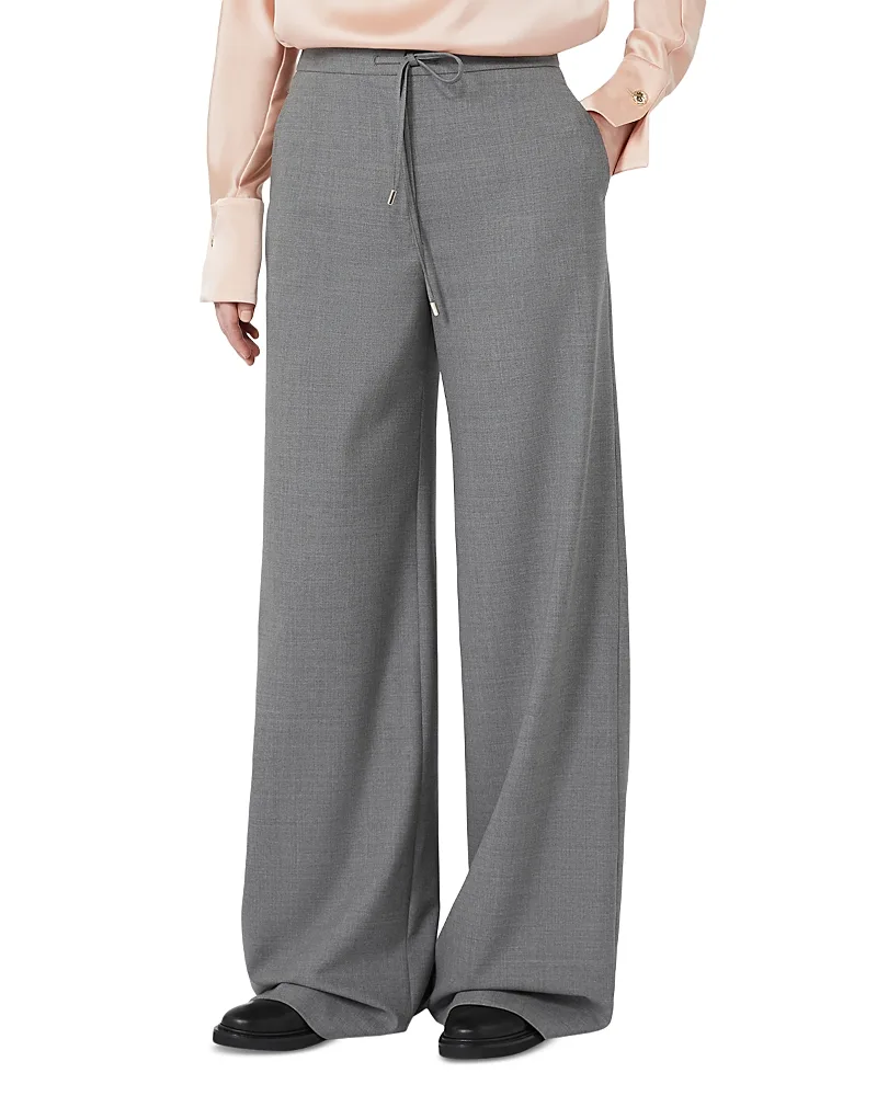 Max Mara Studio Mstdenaro Wool Blend Drawstring Trousers by Max Mara