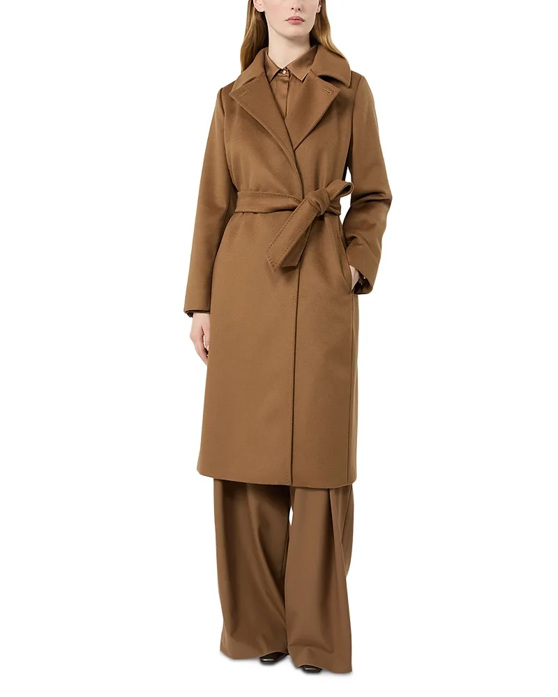 Max Mara Studio Bcollag Wool Belted Coat