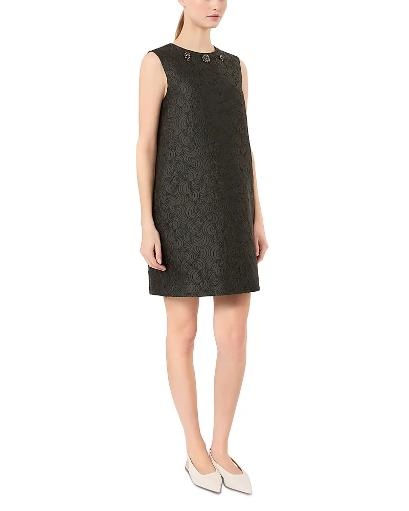 Max Mara Stmvicolo Embellished Jacquard Dress by Max Mara