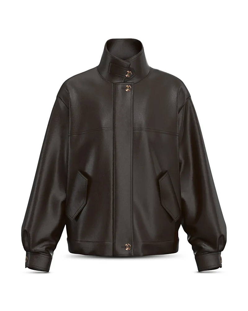Oversized Coated Bomber Jacket by Emme