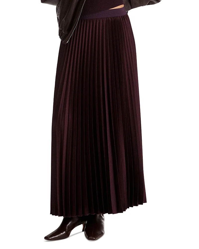Mllesodo Pleated Satin Skirt
