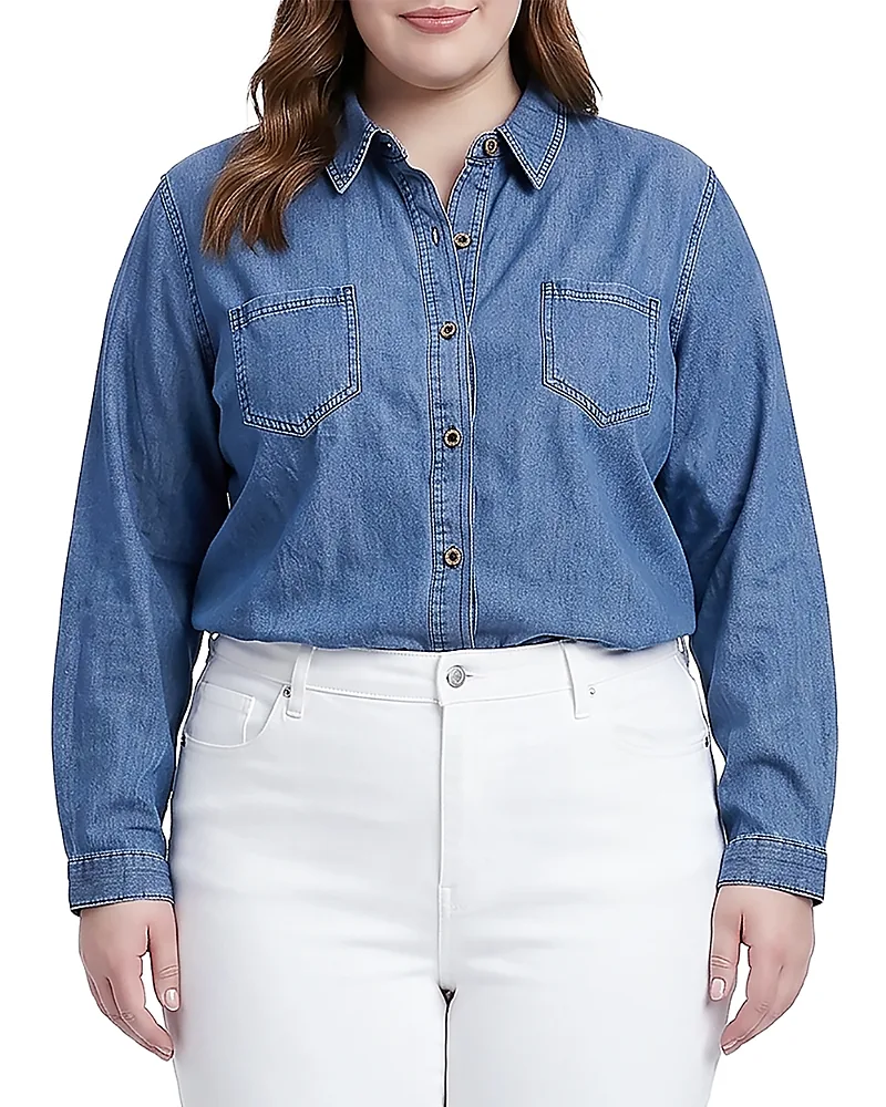 Denim Button Front Shirt