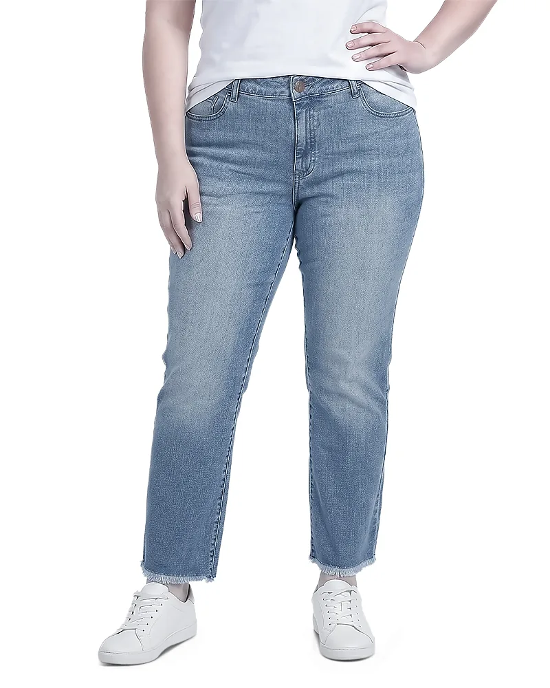 Distressed Boyfriend Frayed Jeans by Standards & Practices