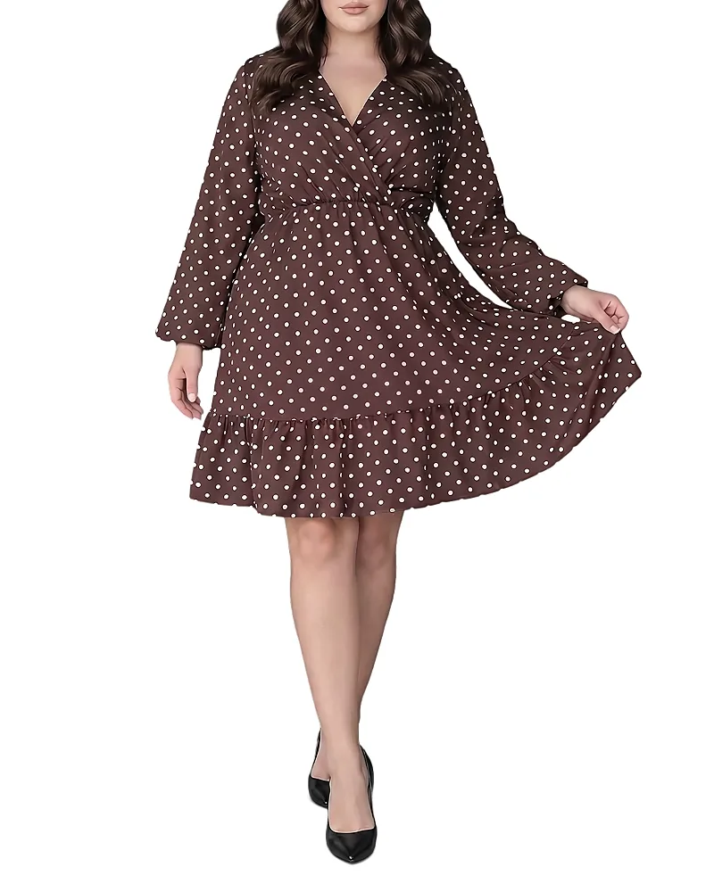 Printed Ruffle Hem Mini Dress by Standards & Practices