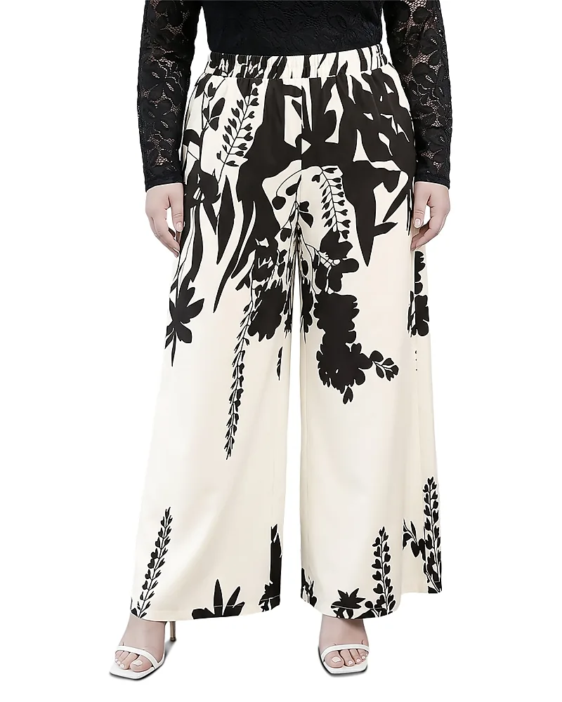 Abstract Print Wide Leg Pants by Standards & Practices