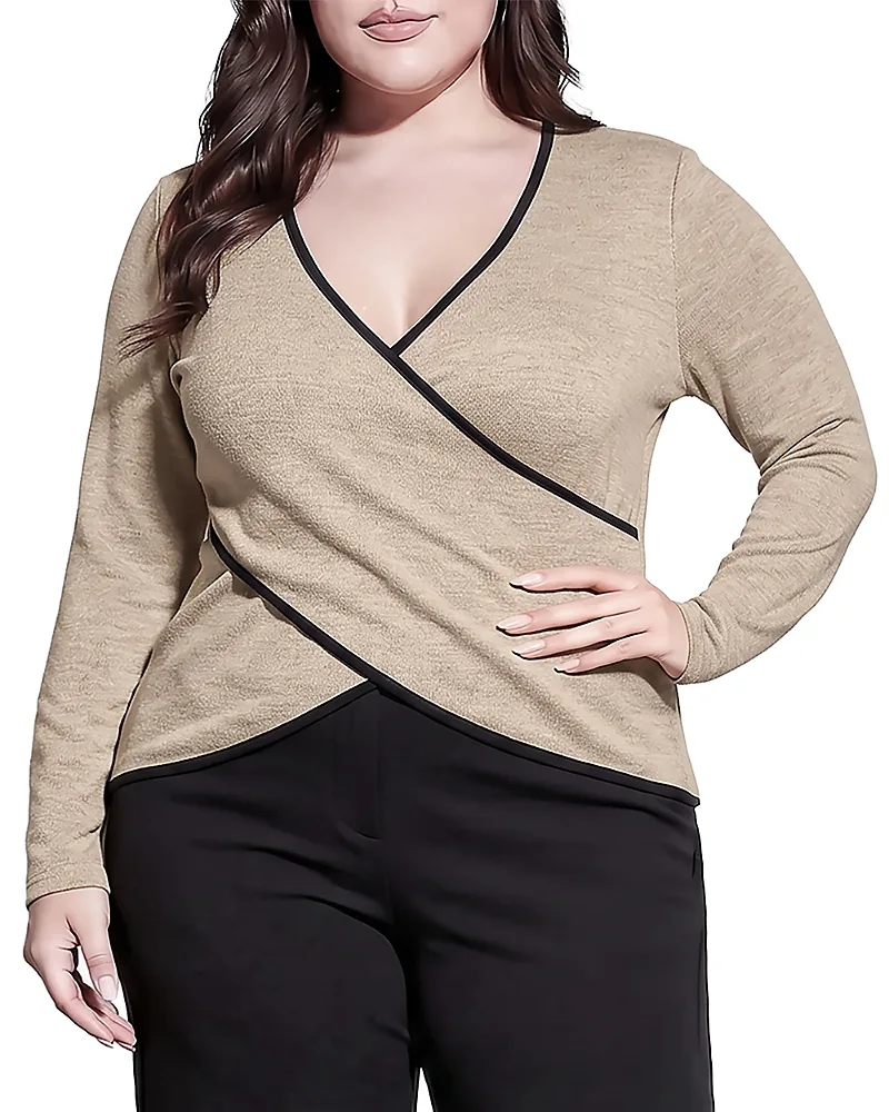 Crossover Front Long Sleeve Top by Standards & Practices