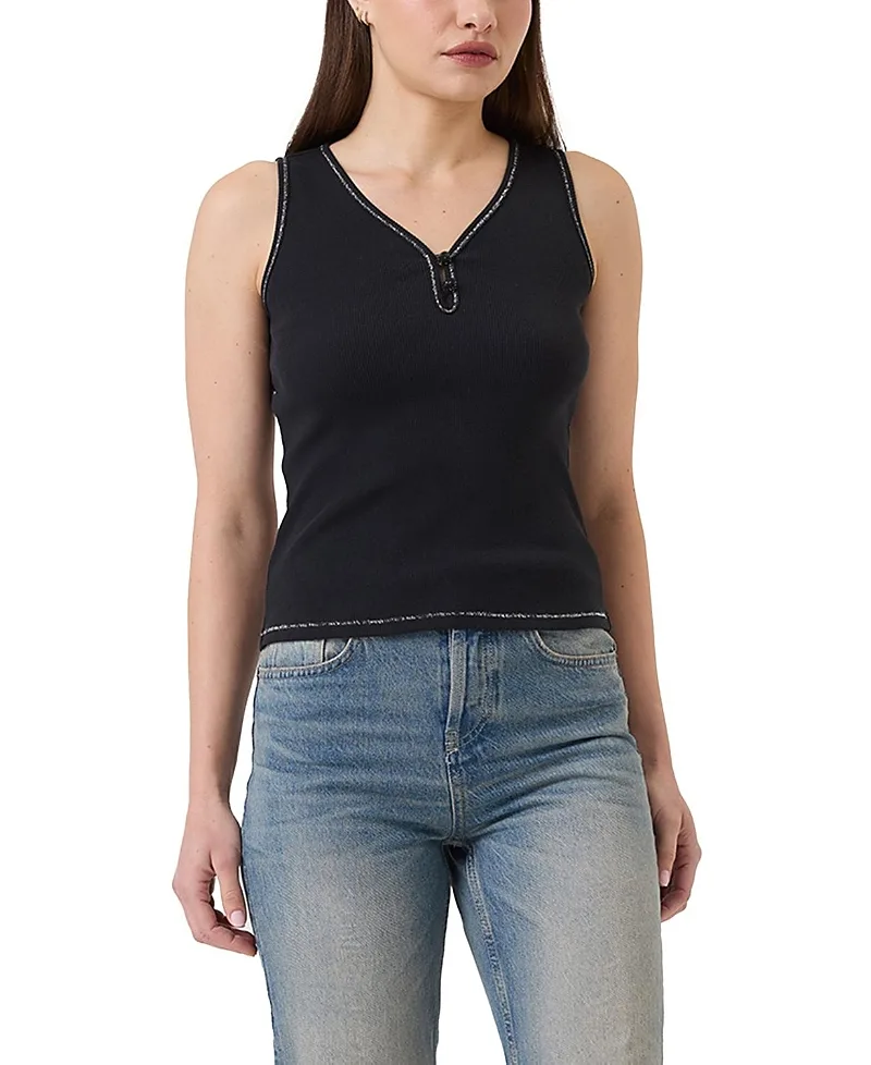 Caleste Organic Micro Rib Shell Top by Goldie Lewinter