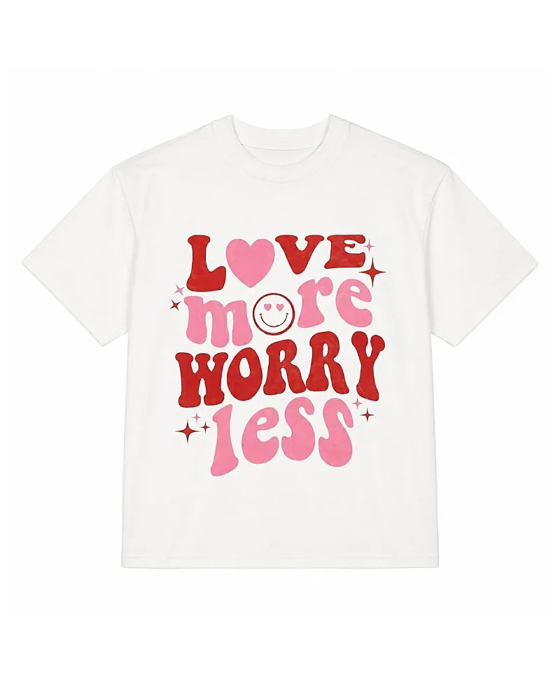 Love More Worry Less Crew Tee by Prince Peter Collection