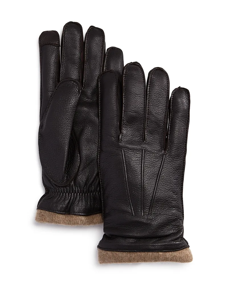 Labonia Leather Knit Cuff Tech Gloves
