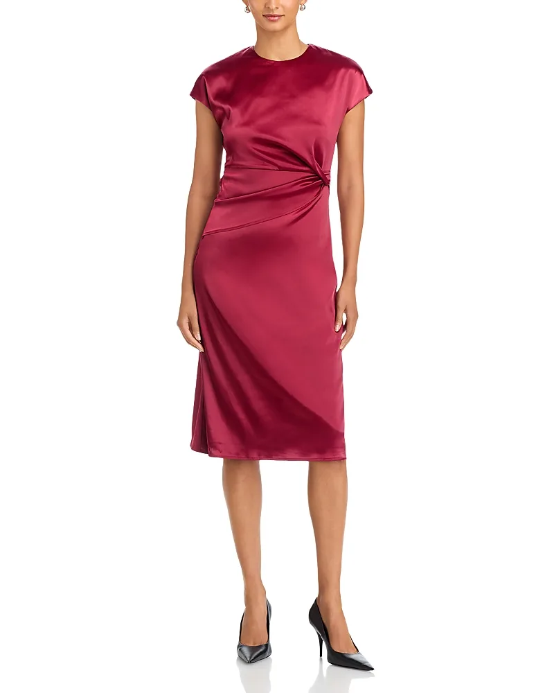 Stars Draped Satin Dress