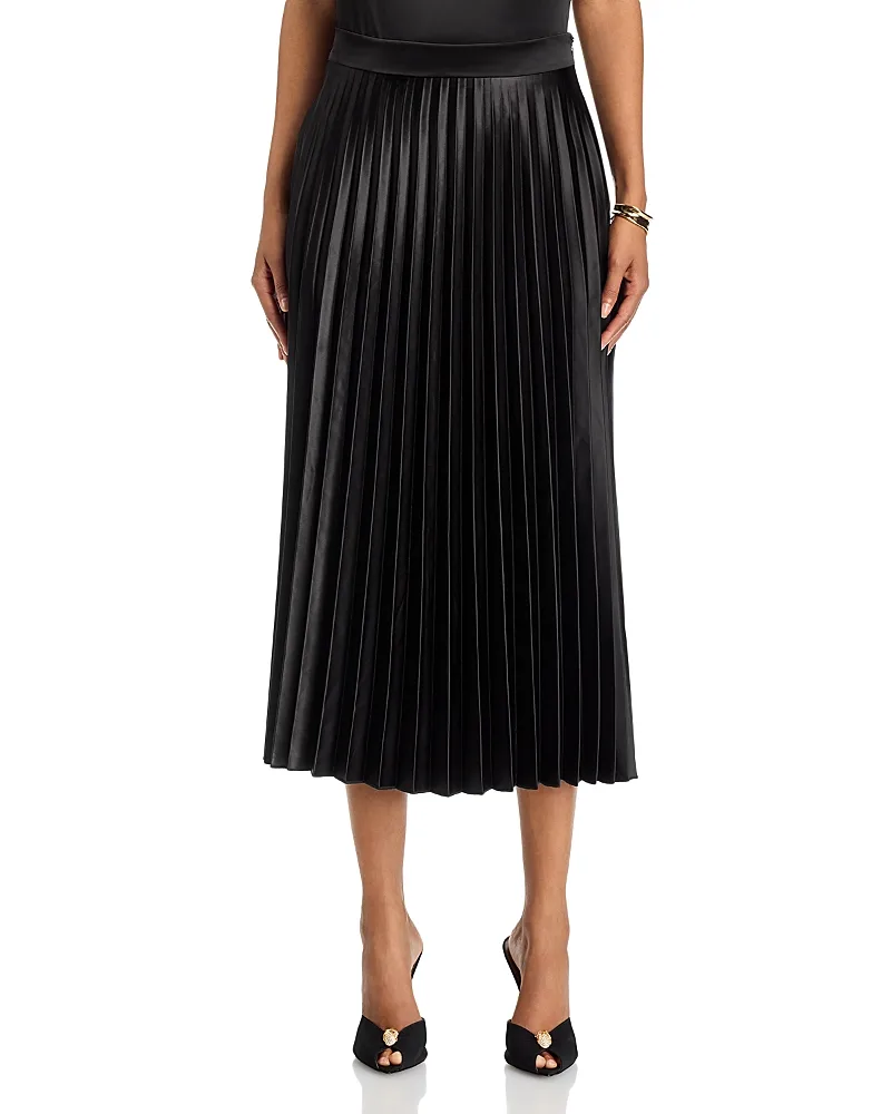 Stars Pleated Satin Skirt