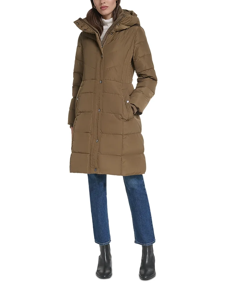 Knit Collar Taffeta Puffer Jacket by COLE HAAN
