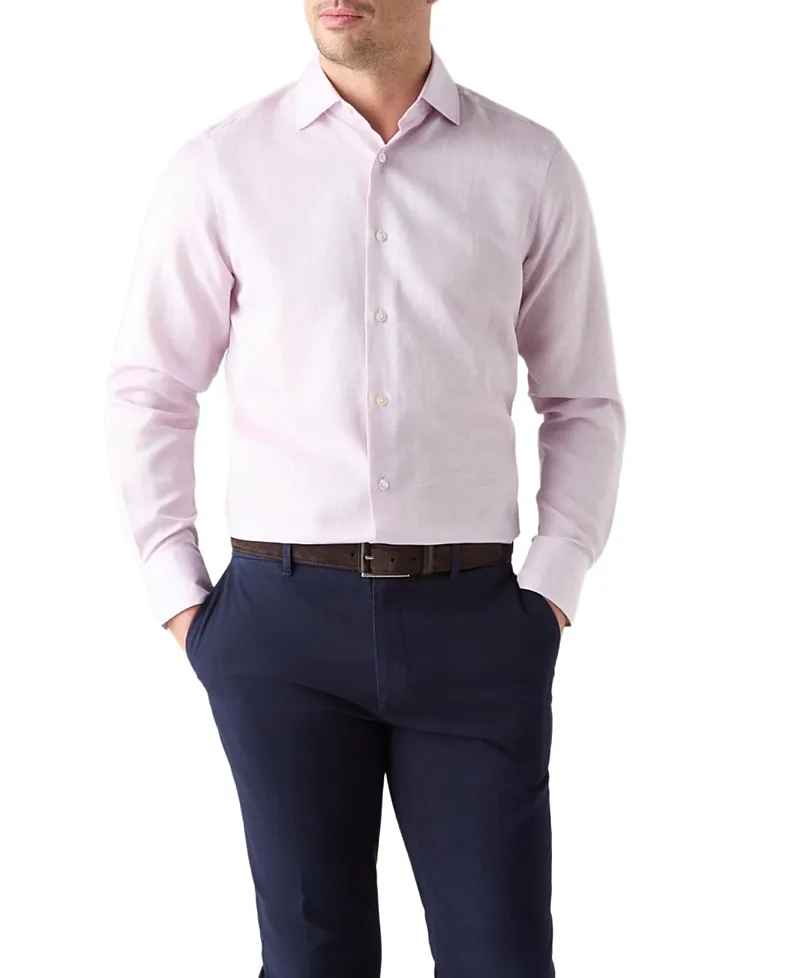 Reynolds Cotton Linen Blend Shirt in Contemporary Fit by Robert Talbott