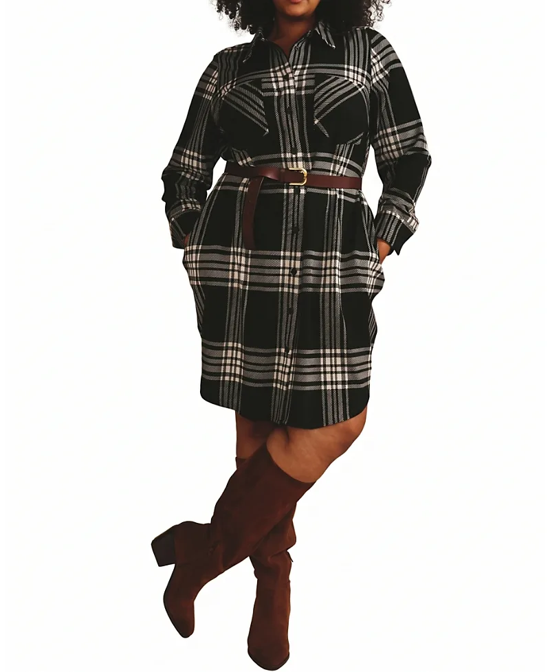 Maine Stretch Flannel Shirtdress