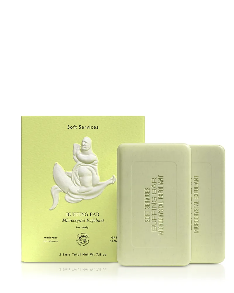 Green Banana Buffing Bar Body Exfoliant, Pack of 2 by Soft Services