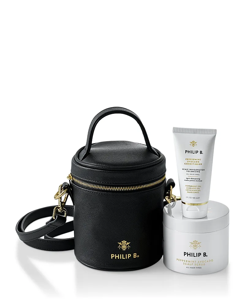 Peppermint Avocado Scalp Scrub & Conditioner Duo Gift Set by Philip B.