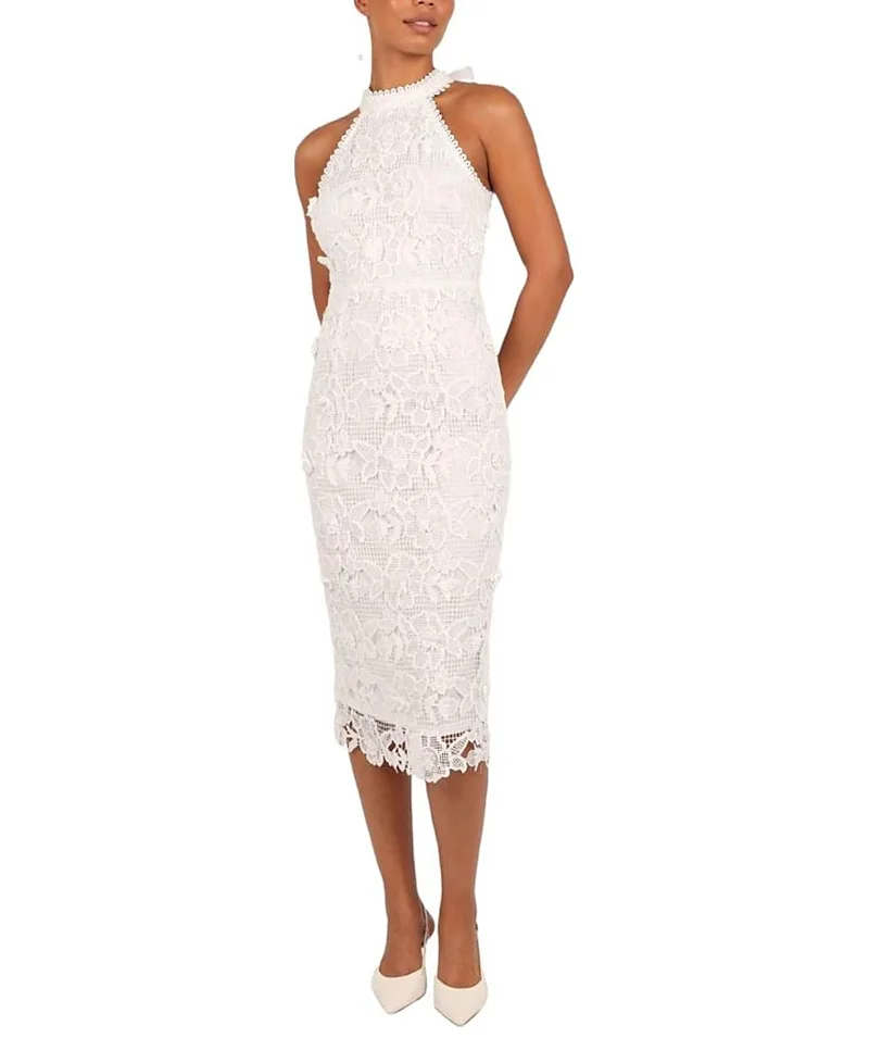 Adalyn Halterneck Midi Dress by Petal And Pup