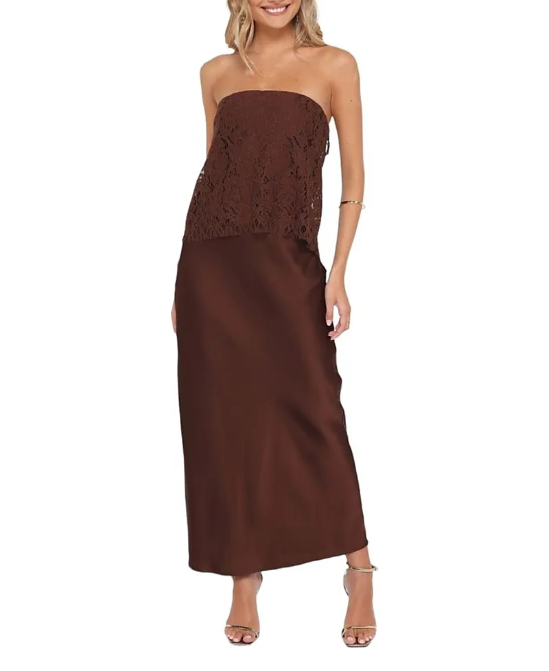 Lelita Strapless Maxi Dress by Petal And Pup