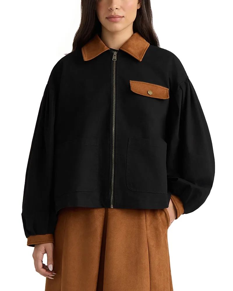 Bubble Sleeve Zip Front Jacket by Hunter