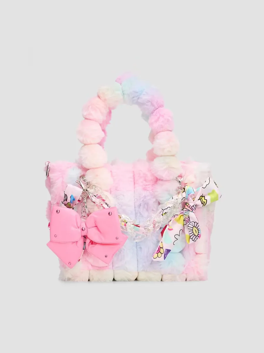 Tie Dye Faux-Fur Tote Bag by Bari Lynn