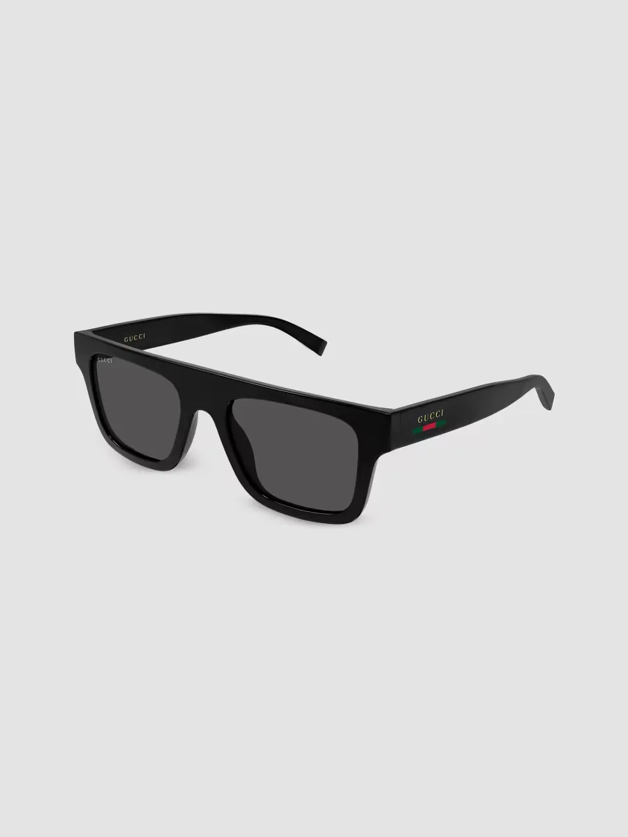 Web Stripe 53MM Square Sunglasses by Gucci