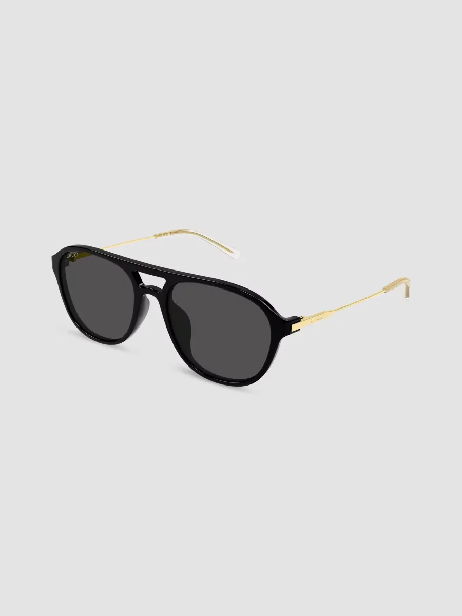 Lettering Pilot Sunglasses by Gucci
