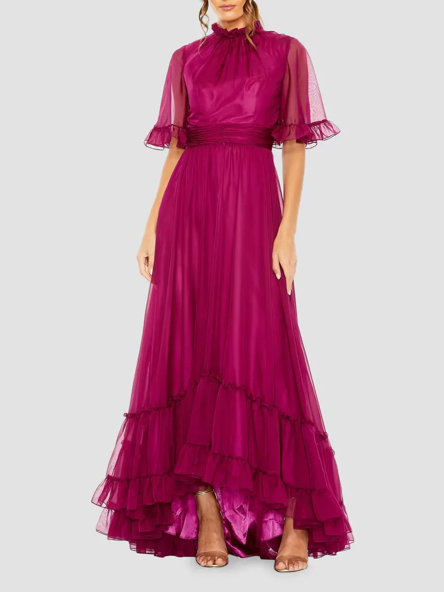 Mac Duggal Evening Chiffon High-Low Gown by M.A.C.