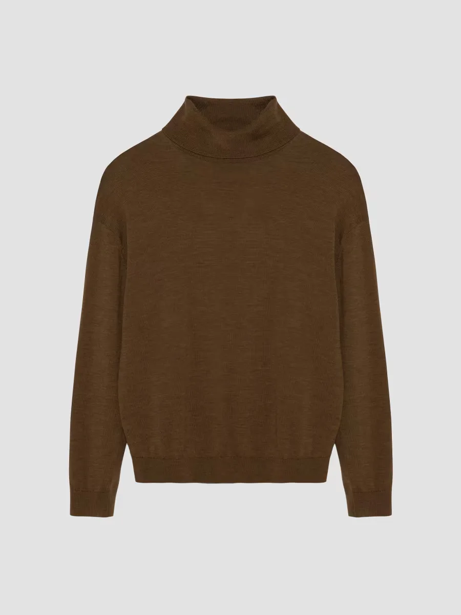 Aaliyah Superfine-Wool Turtleneck Sweater by SIMKHAI