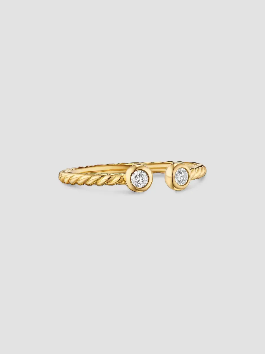 Petite Modern Renaissance Open Round Ring in 18K Yellow Gold