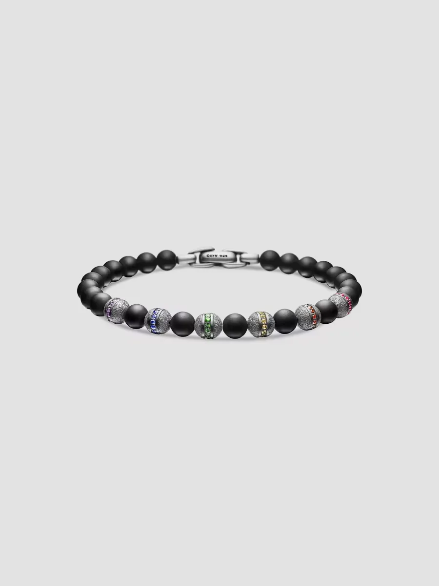 Spiritual Beads Rainbow Bracelet in Sterling Silver by David Yurman