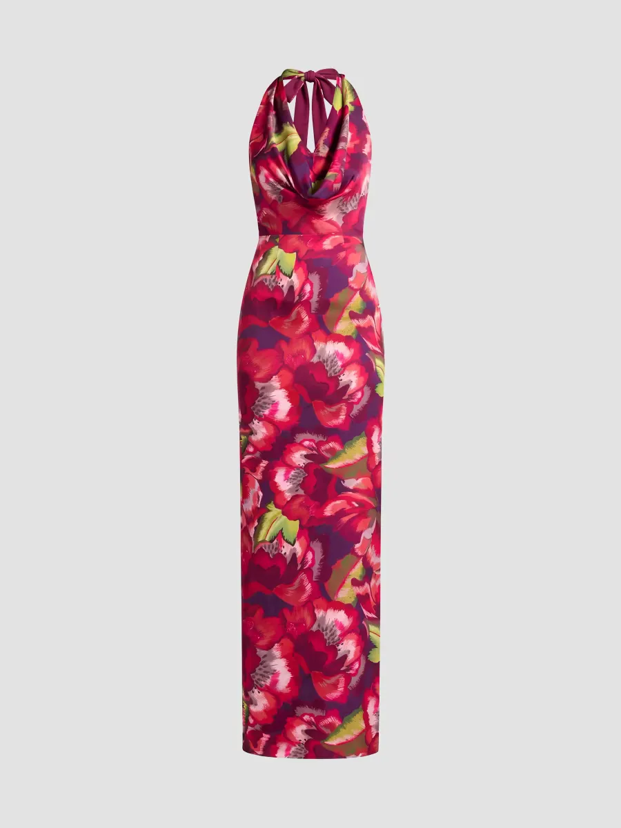 Solana Floral Column Maxi Dress by Dress the Population