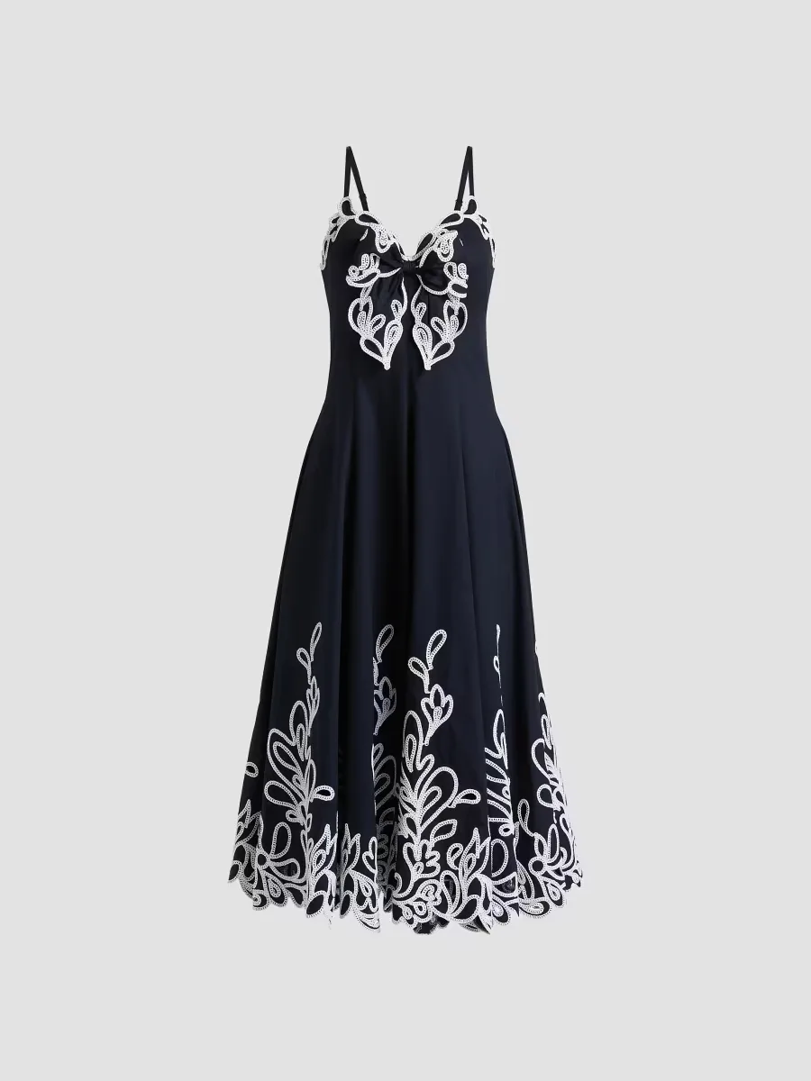 Dama Embroidered Cotton Poplin Midi-Dress by Cinq  Sept