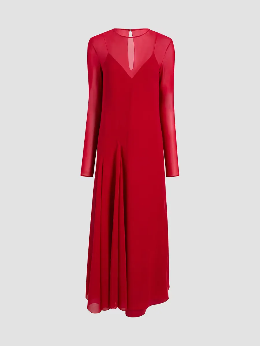 Scarlett Silk Midi Dress by Khaite