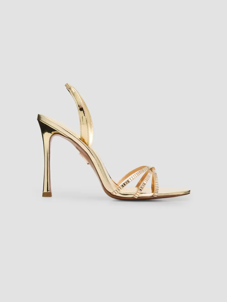 Anabel 105MM Embellished Leather Slingback Sandals by Retrofête