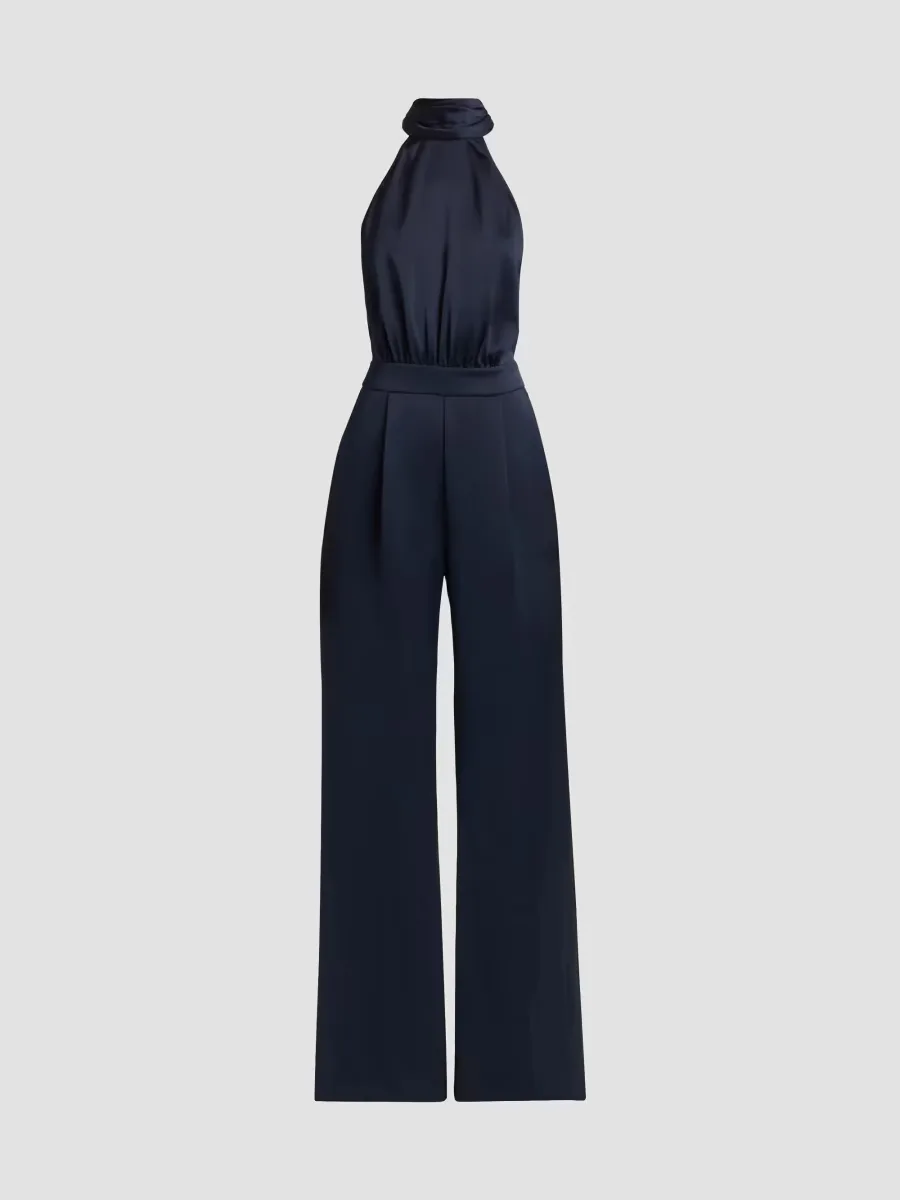 Tatiana Satin Wide-Leg Jumpsuit by Ramy Brook
